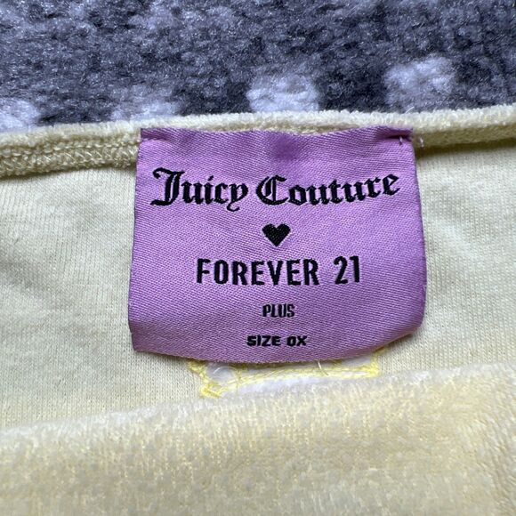 Juicy Couture x Forever 21 Yellow Terry Cloth Cropped Halter Top Short Set 0X - Picture 4 of 16
